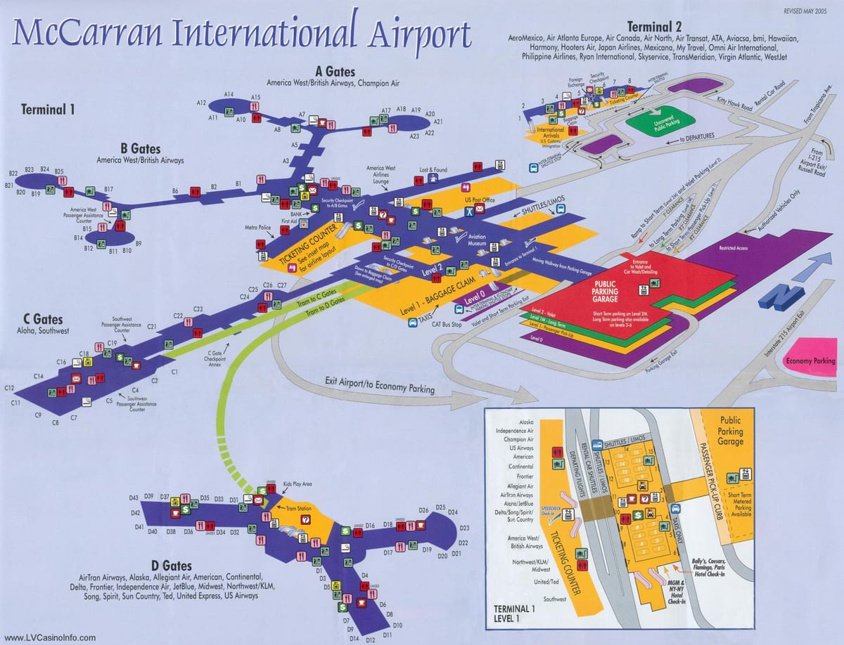 harta de aeroportul McCarran