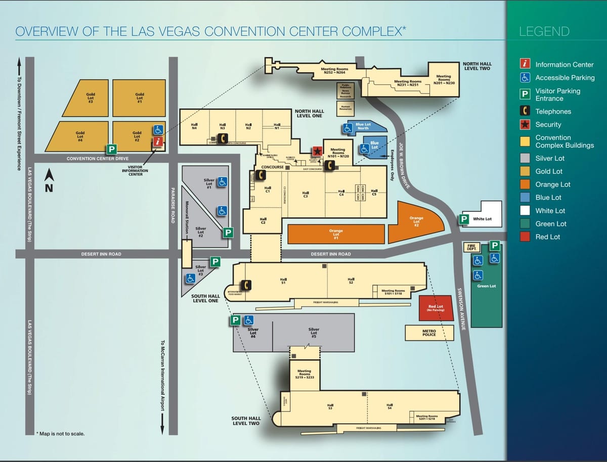 harta din Las Vegas convention center