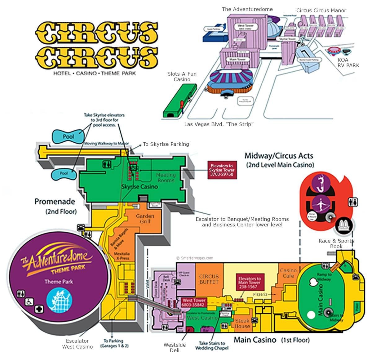 harta Circus Circus Las Vegas