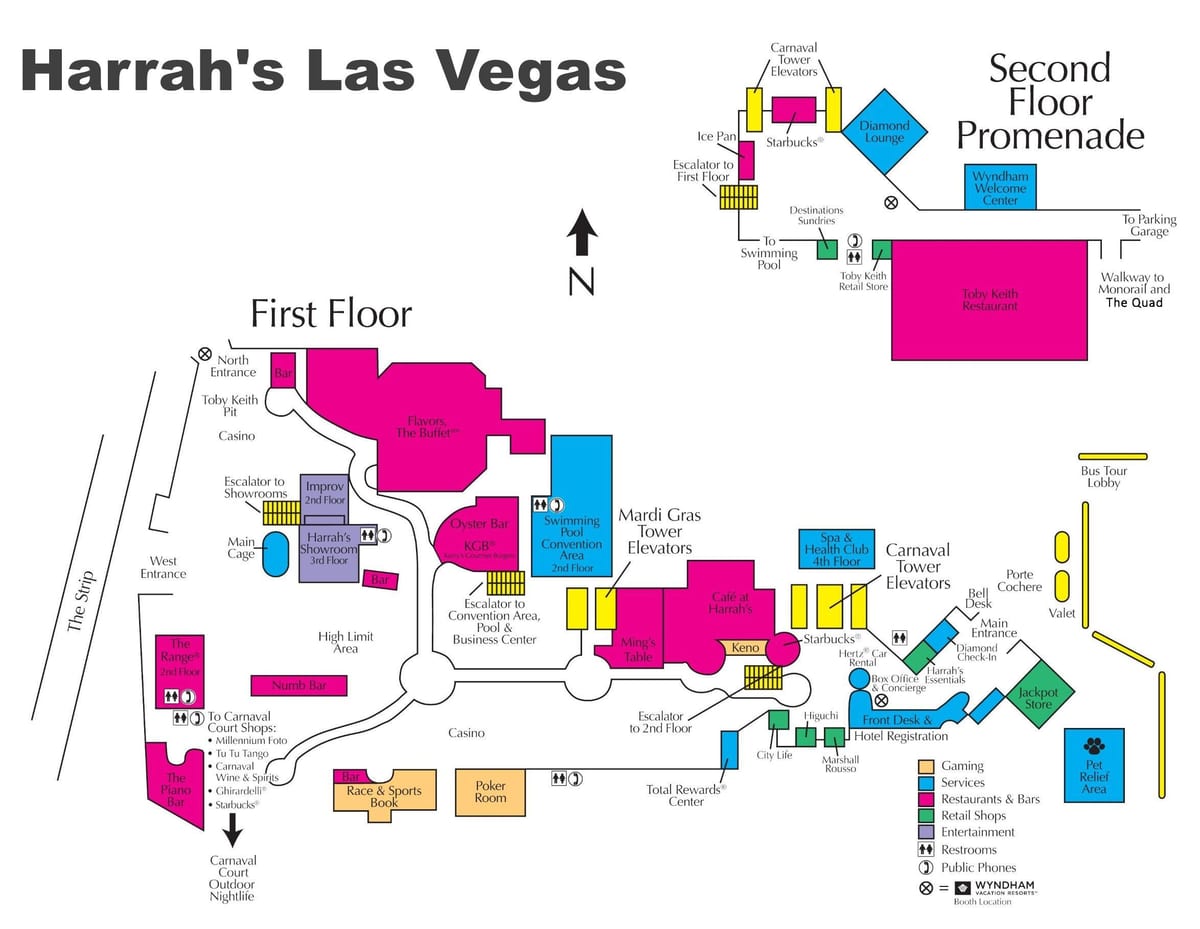 harta de Harrah ' s Las Vegas