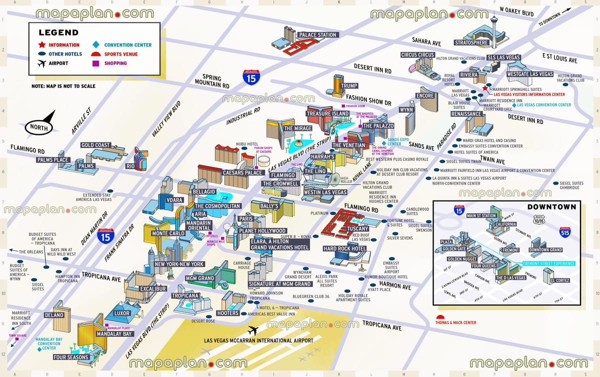 harta Vegas strip