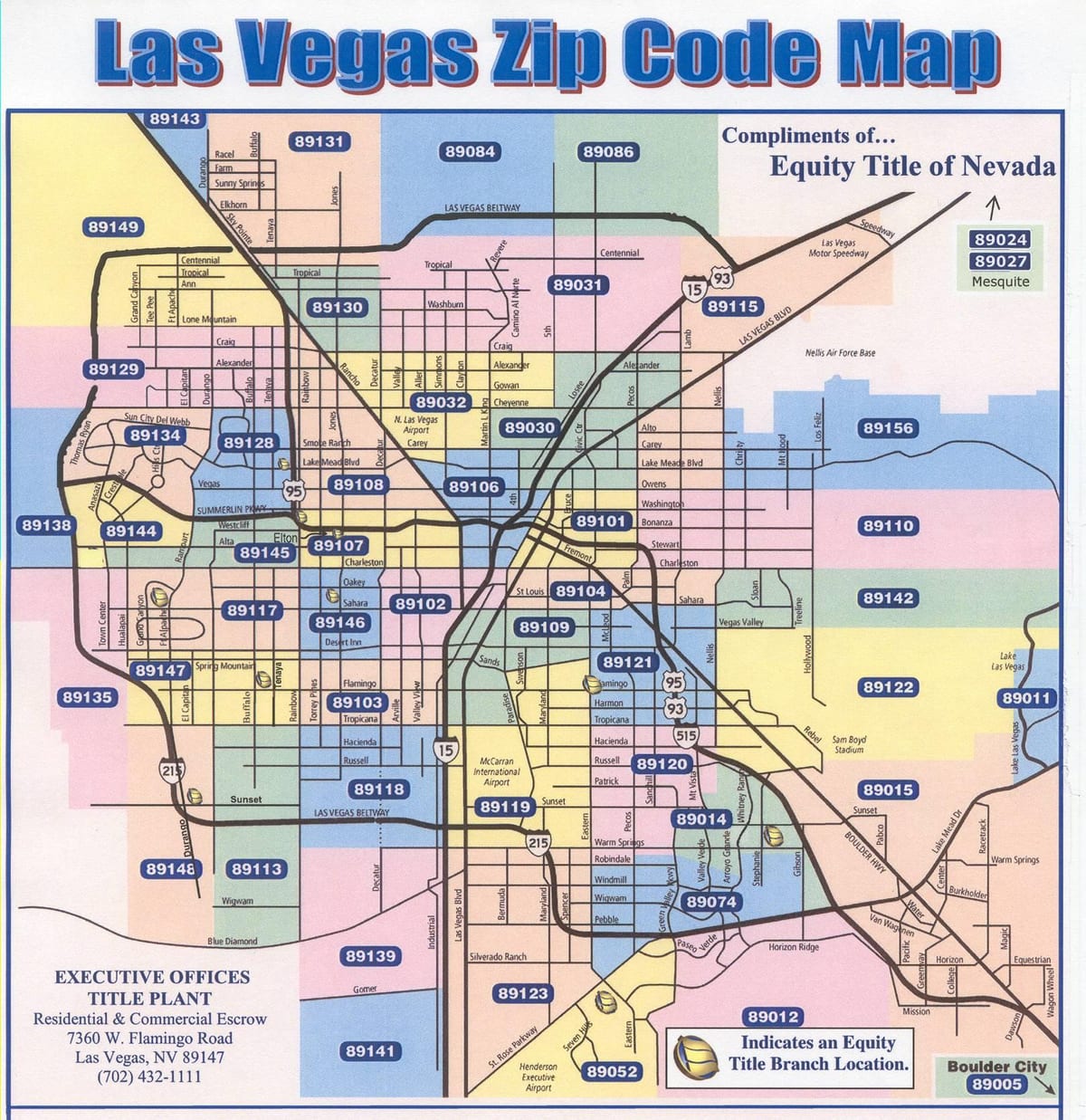 cod postal harta din Las Vegas