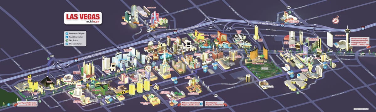 Vegas de mers pe hartă