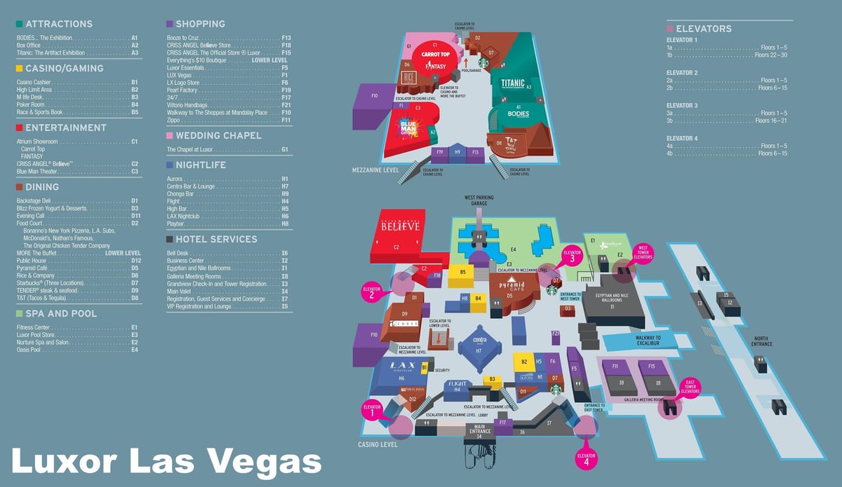 harta Luxor Las Vegas