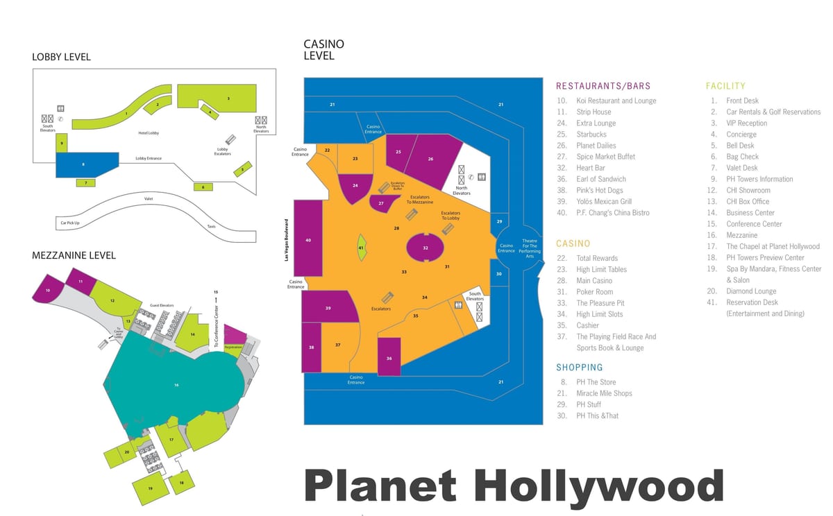 Las Vegas strip harta Planet Hollywood
