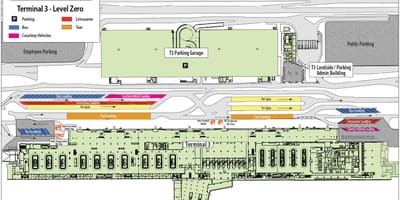Las Vegas aeroport hartă borna 3