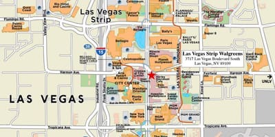Las Vegas city arată hartă